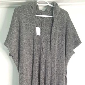 Shawl Sweater Poncho with hood